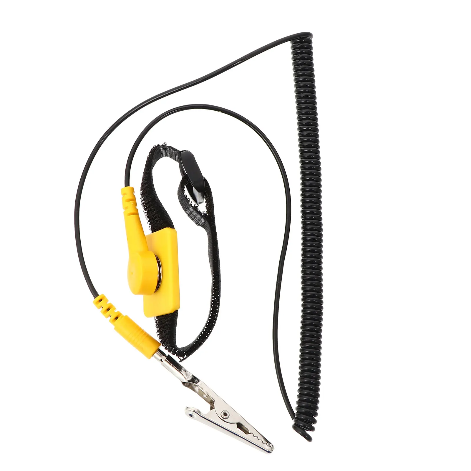 

5pcs Adjustable Wrist Strap Esd Grounding Band 1.8M Cable Reusable For Electronics Grounding Wrist Strap Protection