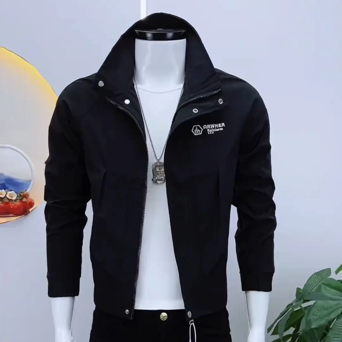 

Faionable Casual Men's Jaet Spring Autumn New Sle Haome ular Korean Version Youth Leisure Versatile Men's Outerwear