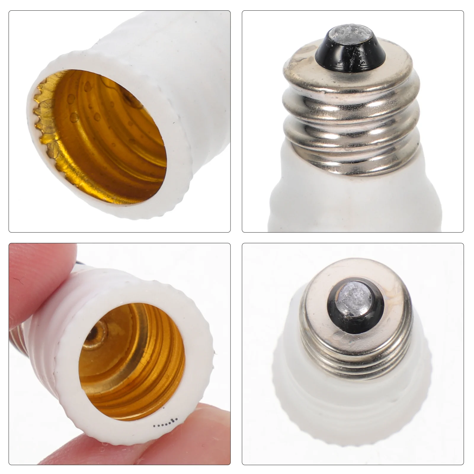 

15Pcs Light Bulb Adapter Converter Socket E12 to E14 Lamp Base Replacement for Basement Workshop Garage