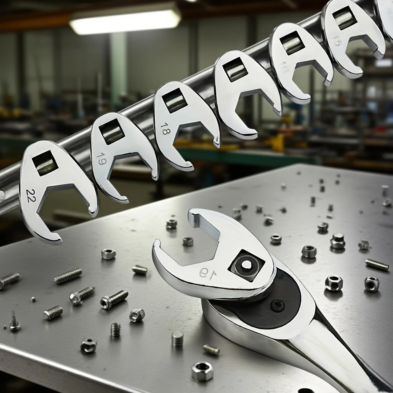 Metric Wrench Set 10-22mm 10Pcs 3 8 Inch Drive Chrome Vanadium Steel Open End For Car Repair Tool Kit