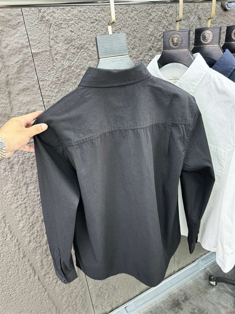 Svip Cabinet 299-Niveau, Streifen-Stickerei, Herbst-Herren-Faion-Kragen, bequem, lässig, lang, Sve irt