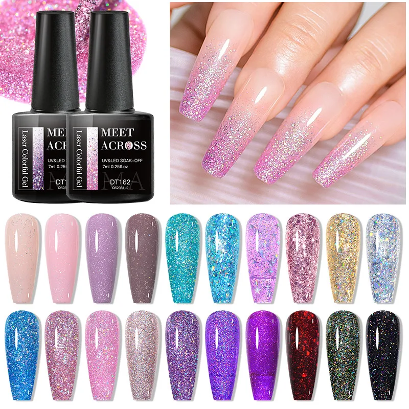 8 قطعة الأحمر الأخضر هلام مسمار مجموعة طلاء أظافر لعيد الميلاد الأظافر القط المغناطيسي هلام شبه دائم نقع قبالة الأشعة فوق البنفسجية هلام الورنيش مستلزمات الأظافر DIY بها بنفسك #5