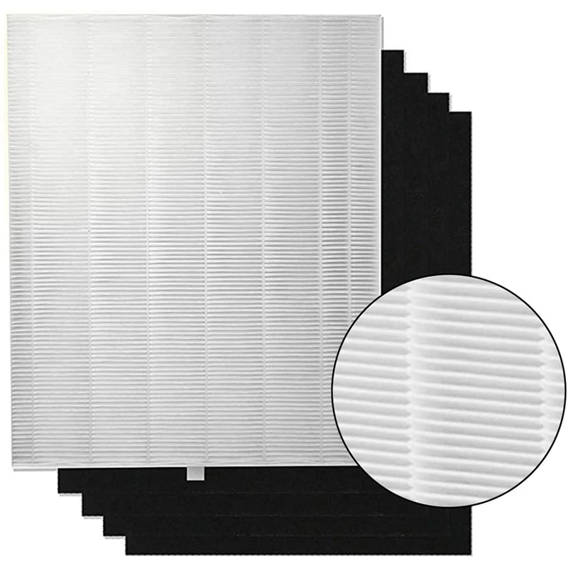 Replacement HEPA Filter With Carbon Pre Filter Suitable For Honeywell HPA100 Air Purifier 1 HEPA + 4 Carbon Filters