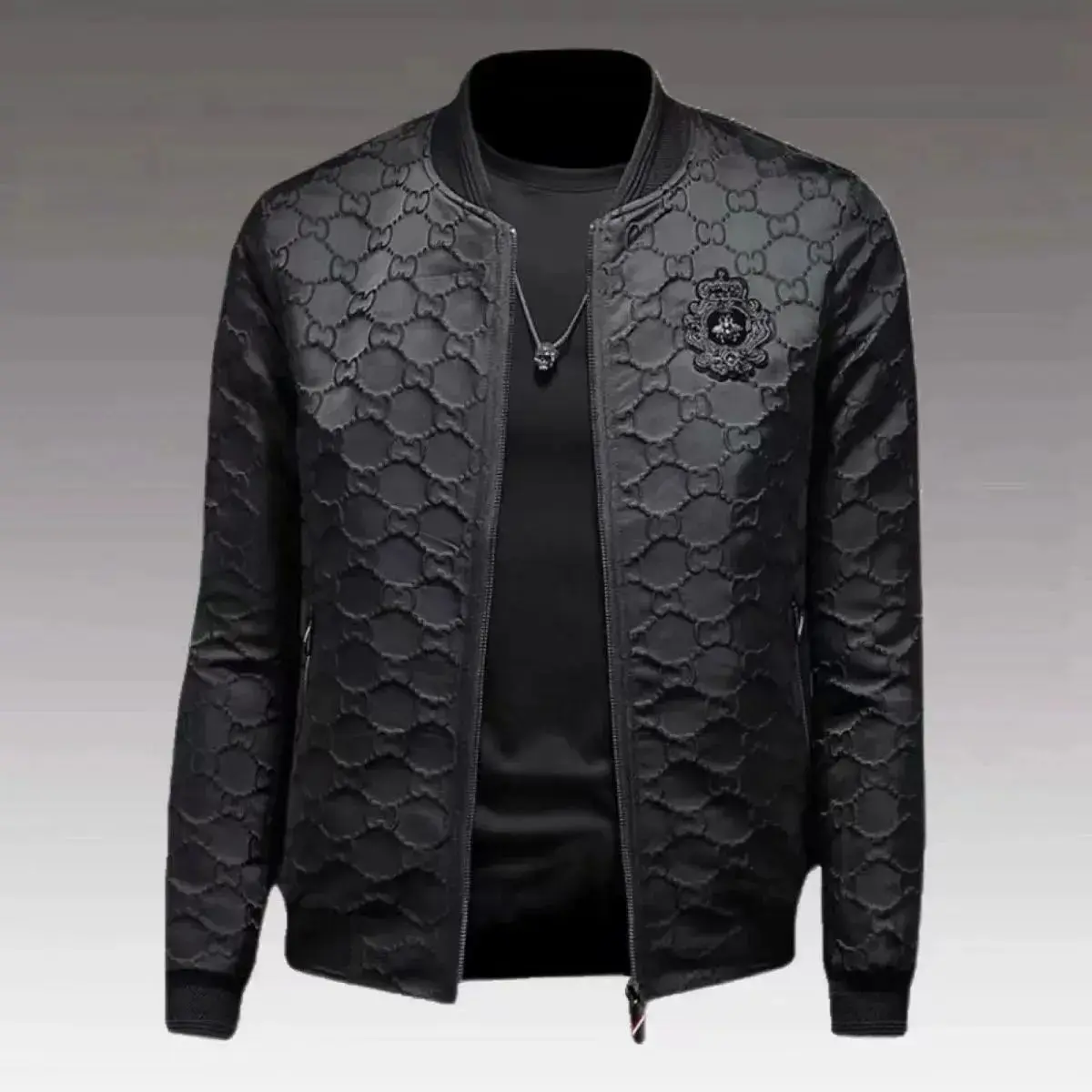 

Spring and autumn new trendy brand fashion thin badge embroidered baseball collar jacket men's casual handsome jacket