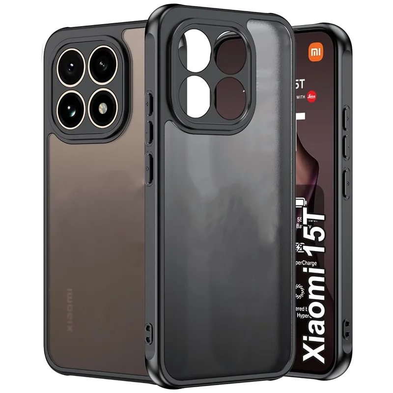 Coque mate givrée pour Xiaomi 15T Mi 15T Pro 5G, antichoc, translucide, tactile, cadre arrière rigide, Fundas