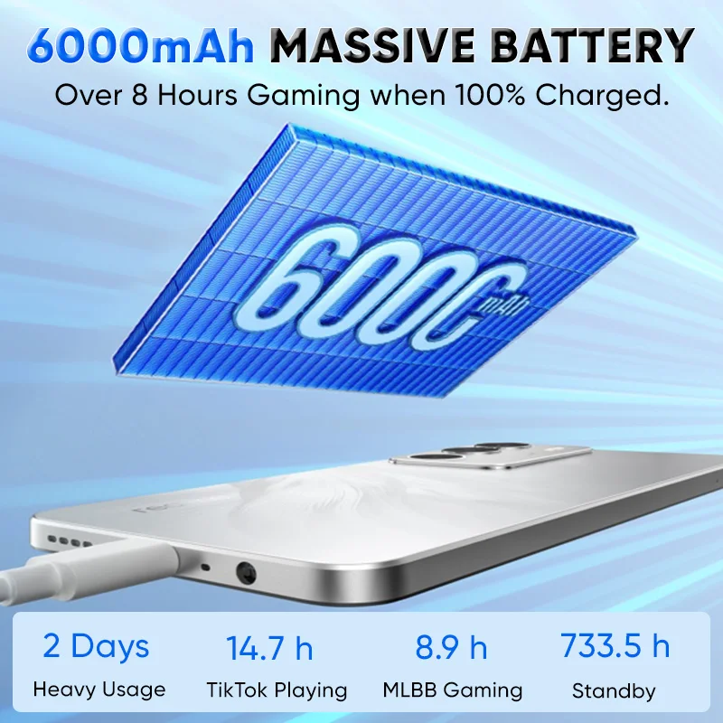 هاتف ذكي Realme C71 بشاشة 120 هرتز وبطارية 6000 مللي أمبير في الساعة بقدرة 45 وات SUPER WOOC شحن كاميرا 50 ميجا باسكال IP64 محرك عالي السرعة 8 + 256 جيجابايت NFC