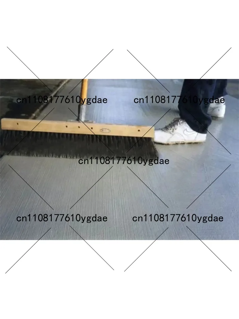 Concrete Finish Broom with Durable Beech Wood Handle - Heavy Duty Cleaning Tool