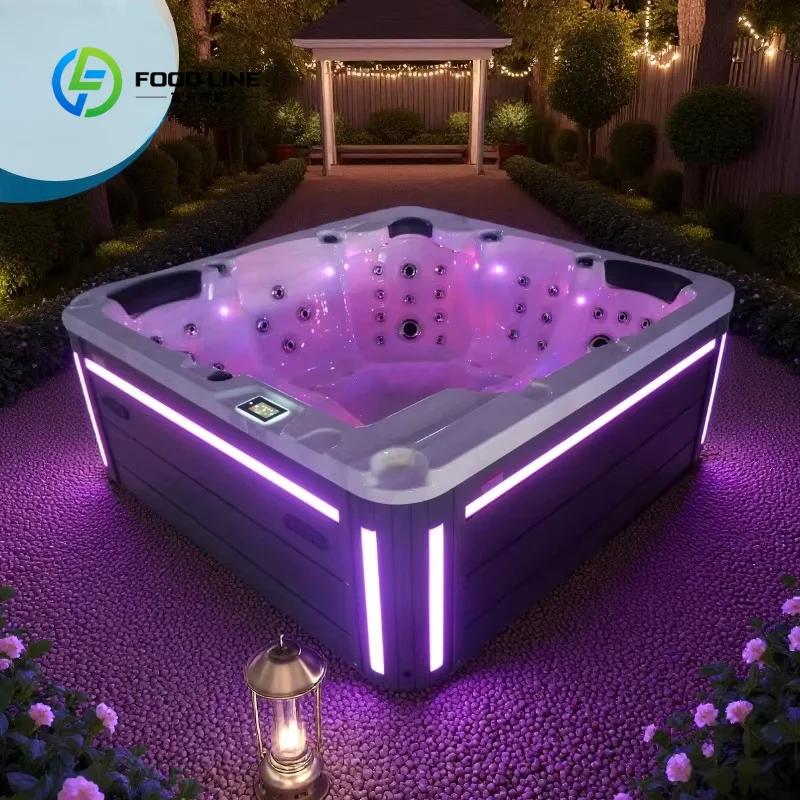 Customized Freestanding Outdoor Hot Tub, Budget‑Friendly Acrylic Whirlpool Massage Spa Bathtub with Reliable Control System