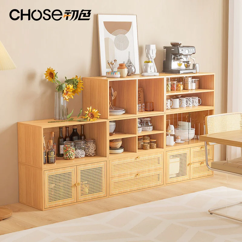 bookcase shelf floor-to-ceiling living room display cabinet household small apartment stackable storage cabinet locker