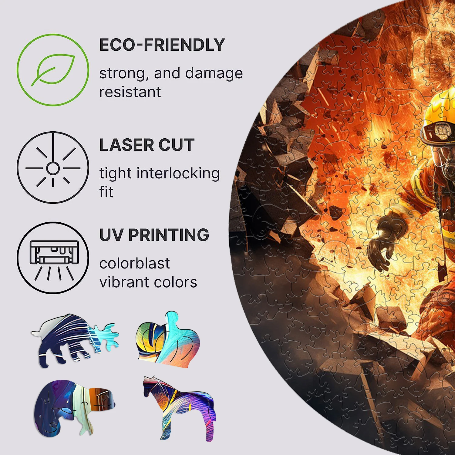 حزمة صناديق رجال الاطفاء البطولية ، لغز خشبي إبداعي ، ألعاب لوحية ، ألعاب سرية لرجال الاطفاء ، صندوق هوايات