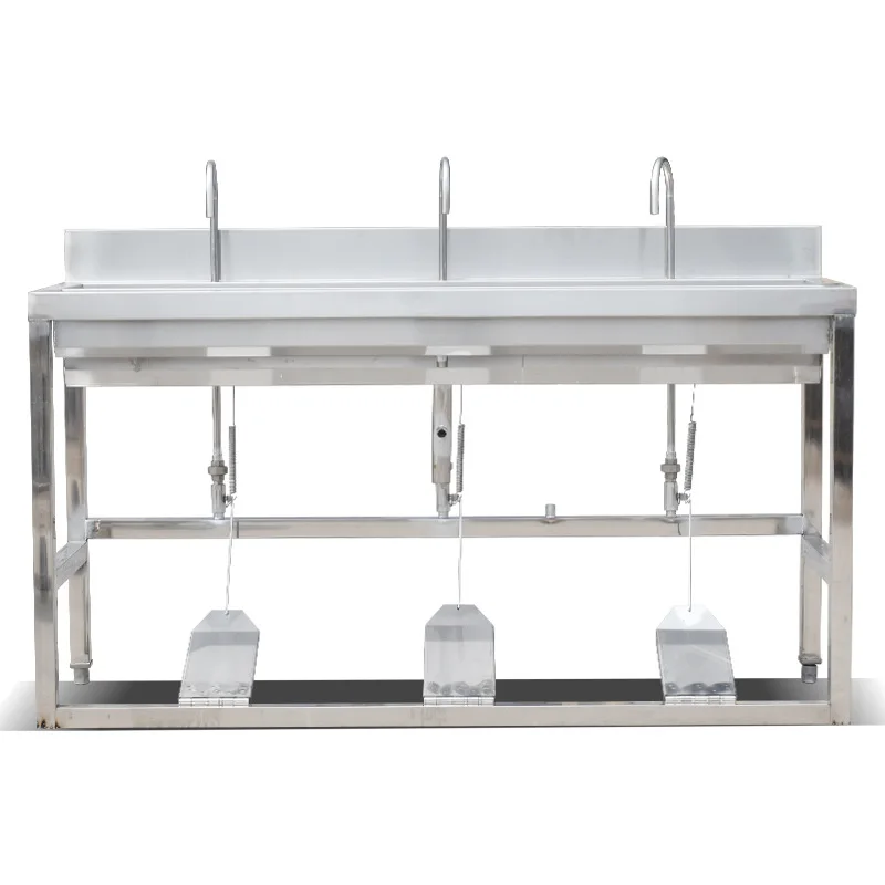 Stainless steel foot-operated sink Hospital Medical operating room Food factory Aseptic workshop Pool Commercial sink