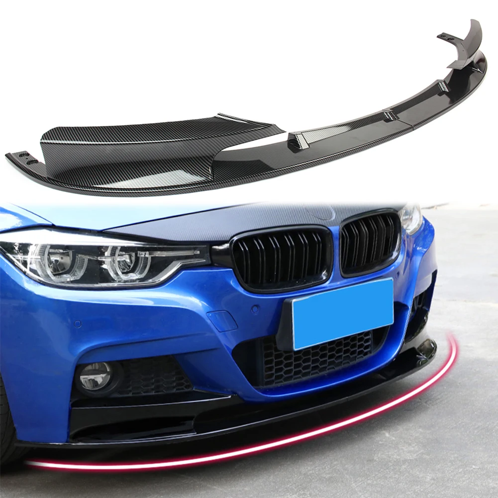 M Style Car Front Bumper Lip Cover Carbon Fiber Styling Trim For BMW 3 Series F30 2012 2013 2014 2015 2016 2017 2018