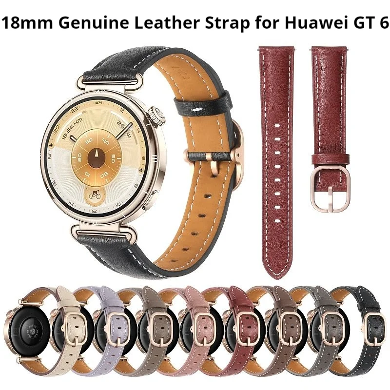 

Genuine Leather Watch Bands for Huawei GT 6 5 4 41mm Wristband Bracelet Elegant Leather Strap for Huawei GT 5 Pro 42mm Correas