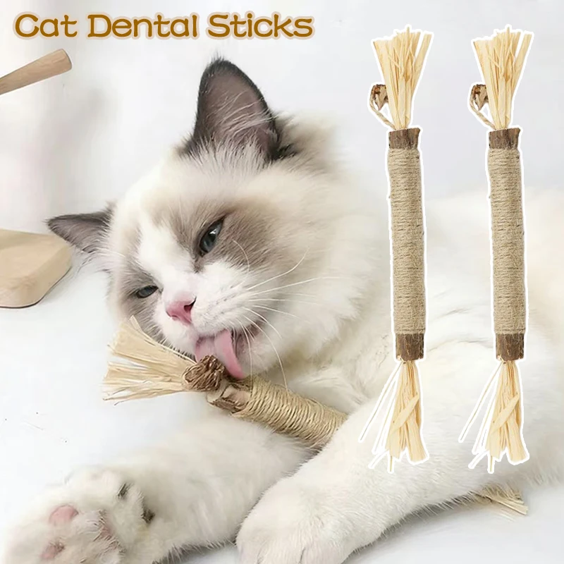

Silvervine & Catnip Cat Chew Toy Kitten Teething Pet Snack Stick Training Toy Cat Teeth Health Toy Kittens Chew Training Toy