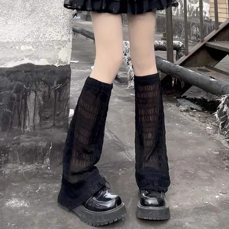 Y2k Leg Warmers JK Japanese Style Mesh Lace Socks Stockings Women Lolita Girls Kawaii Cute Knee Socks Leg Warmer Sun Protection