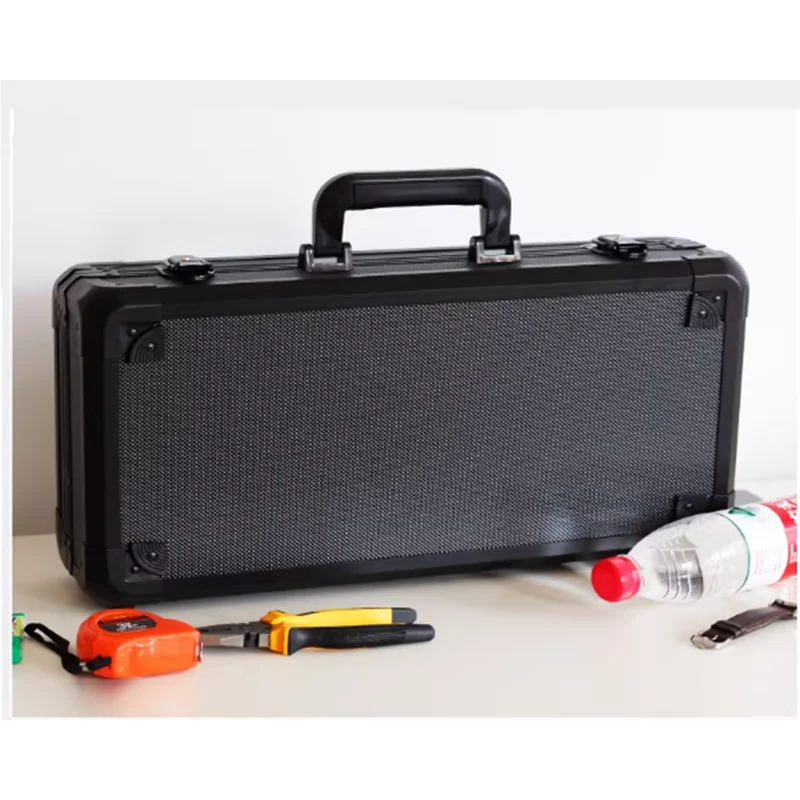Długi przenośny sprzęt aluminiowy przybornik Instrument sprzęt sejf domowy sprzęt wędkarski Case wielofunkcyjna walizka