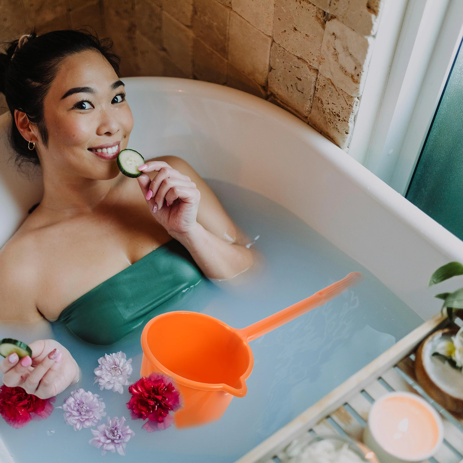 

Long Handle Bath Ladle Water Scoop Sauna Spoon Multipurpose Bathroom Shower Large Capacity Thickened Household Tool