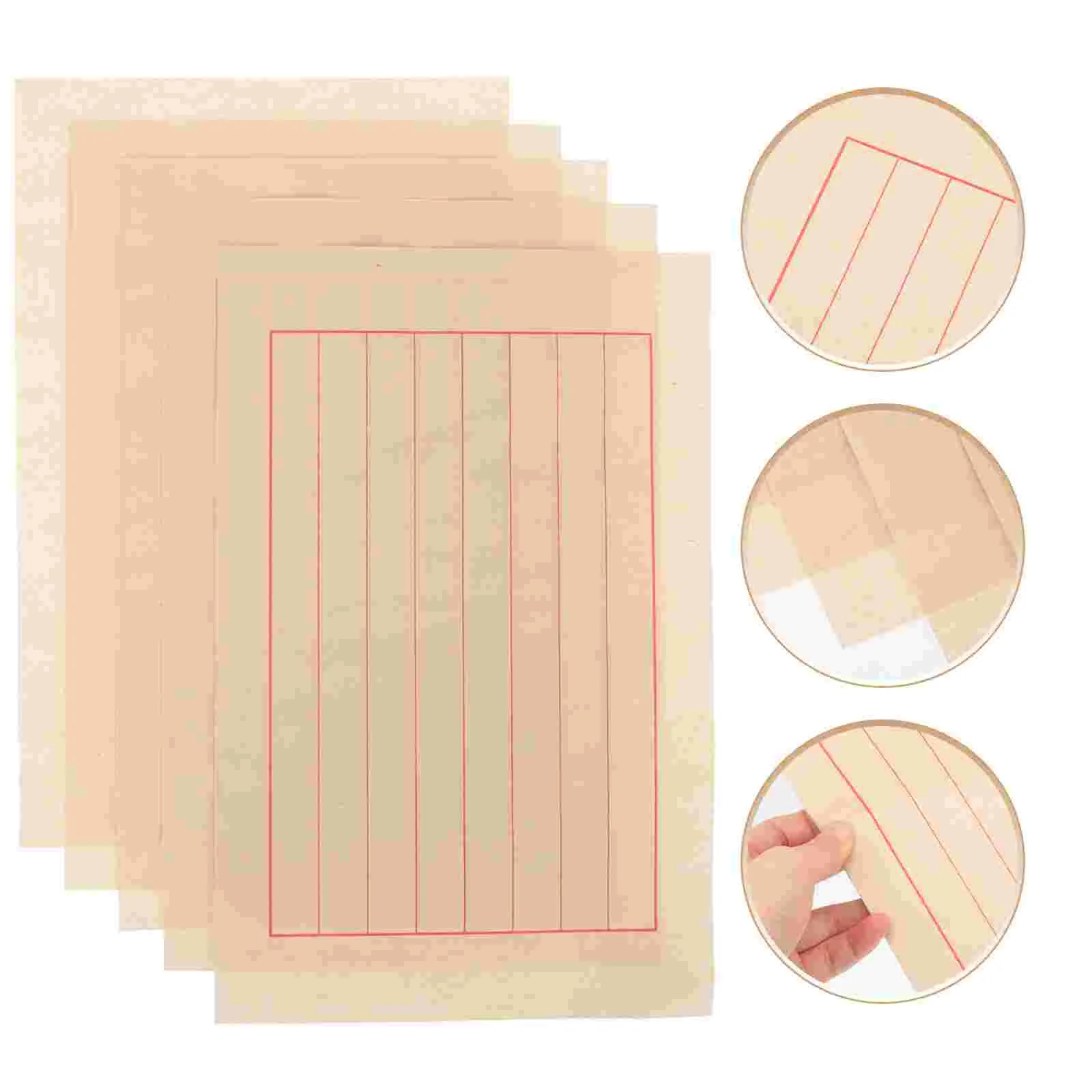 50 Sheets Rice Paper Chino Calligraphy Practice for Painting Assorted Green Drawing