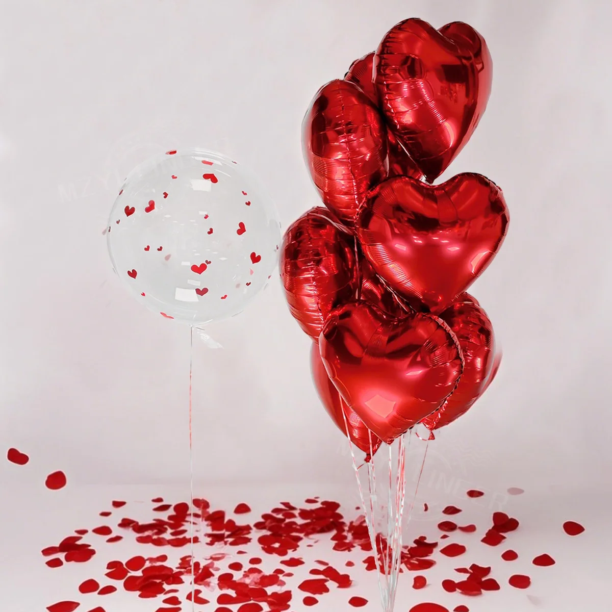 Liebesballon-Set, Liebesaufkleber, Popo-Ballon, verwendet für Hochzeitsantrag, Jahrestag, Dusche, einzelne Braut, Geburtstag, Party-Dekoration
