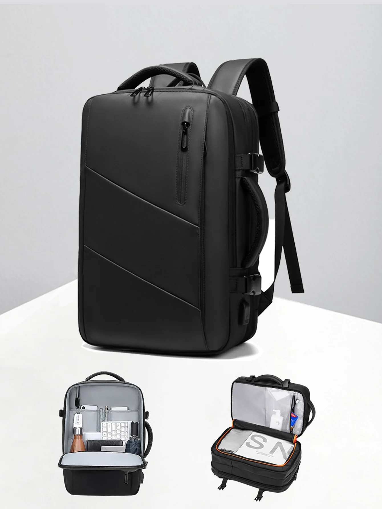 Large Capacity Laptop Backpack Men 16 Inch Multi Expandable Backpack Waterproof USB School Bag Business  Travel Backpack