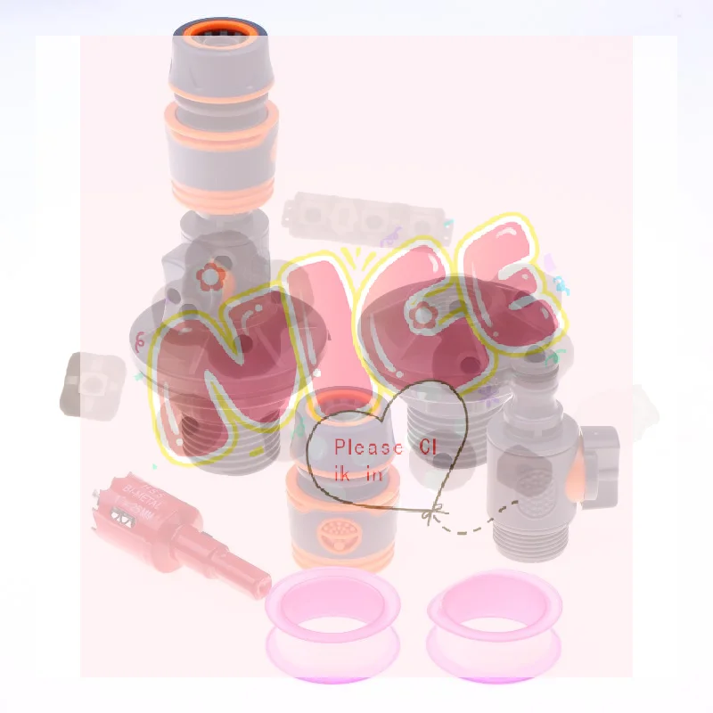 【BA】3/4 Inch PVC Water Tank Straight Valve Nipple Quick Stop Connector Rubber Coated Adapter Matching Pink Tape Plumbing