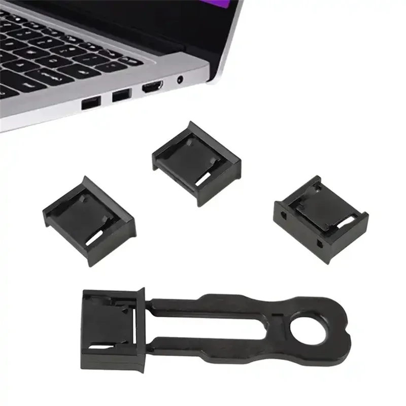 

USB type a Plug Dust Cover Cap USB Port Blockers Plastic Protective Lock laptop computer Port USB Jack Dust Plug With Key