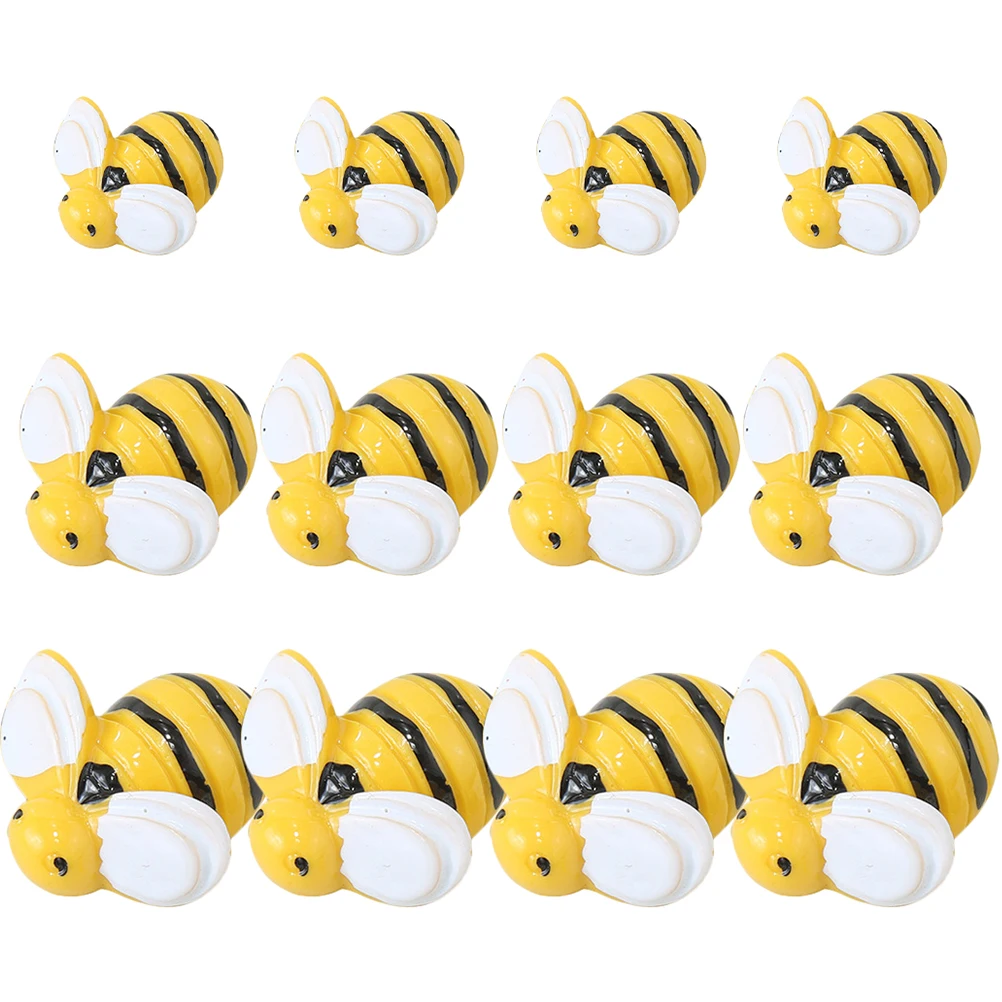 

50pcs Phone Case Decoration Resin Bee Charms Mini Ornaments Craft Supplies Lightweight Durable DIY Accessories