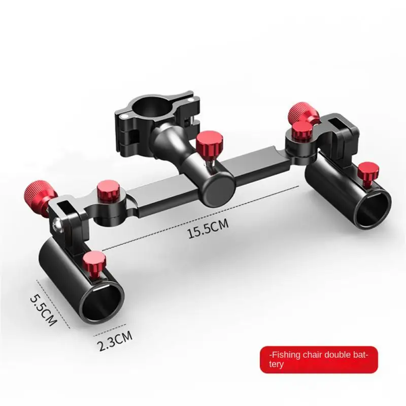 Double Fortress Support Bracket Fishing Chair Twin Gun Brackets Angling Box Universal Thickened Double Rod Head Fishing Gear