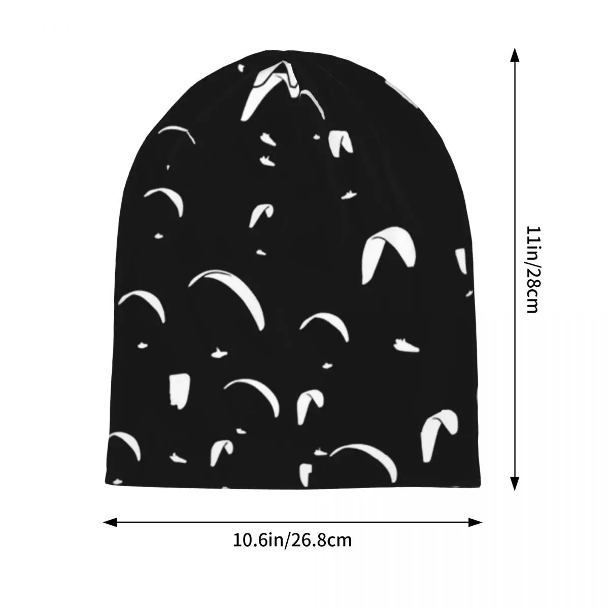 패러글라이딩 대회 (블랙) 유니섹스 성인 비니 모자 니트 보닛 모자 따뜻한 힙합 가을 겨울 야외 스컬리 모자