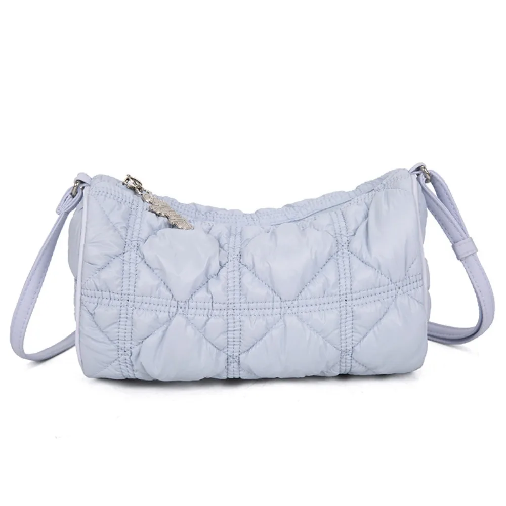 

Space Cotton Nylon Shoulder Bag Korean Style Dumplings Bag Rhombus Pleated Crossbody Bag Plaid Solid Color Bubble Cloud Bag