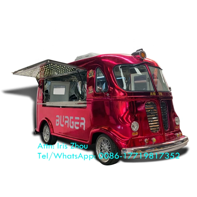 Multifunction Coffee Trucks Electric Fast Food truck, Vintage Food Trailer For Sale