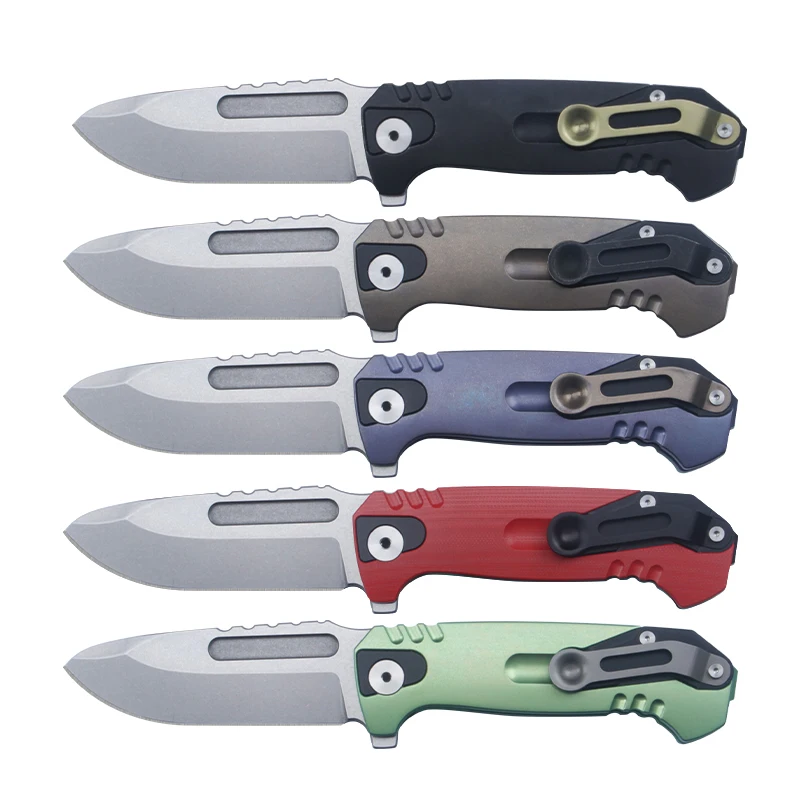 Hellcat Titanium Alloy Folding Knife High Hardness Outdoor Camping Fruit Knife Portable Multifunctiona