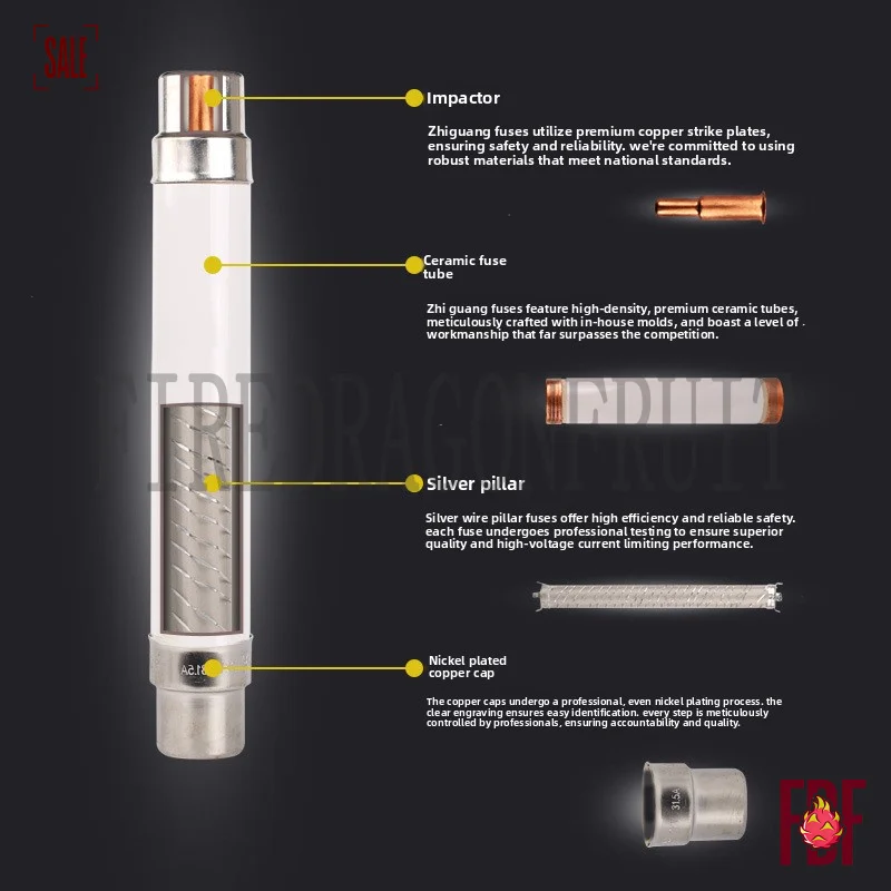High Voltage Fuse Link 3.6.2 12 24 40.5KV XRNT1 High Current Limiting Fuse