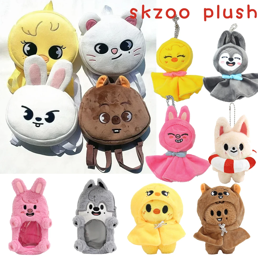 

New Styles Skzoo Plush Pencil Case Toy Kawaii Skzoo Keychain Plush Kpop Plush Cartoon Stuffed Animal Doll Kawaii Children Gift