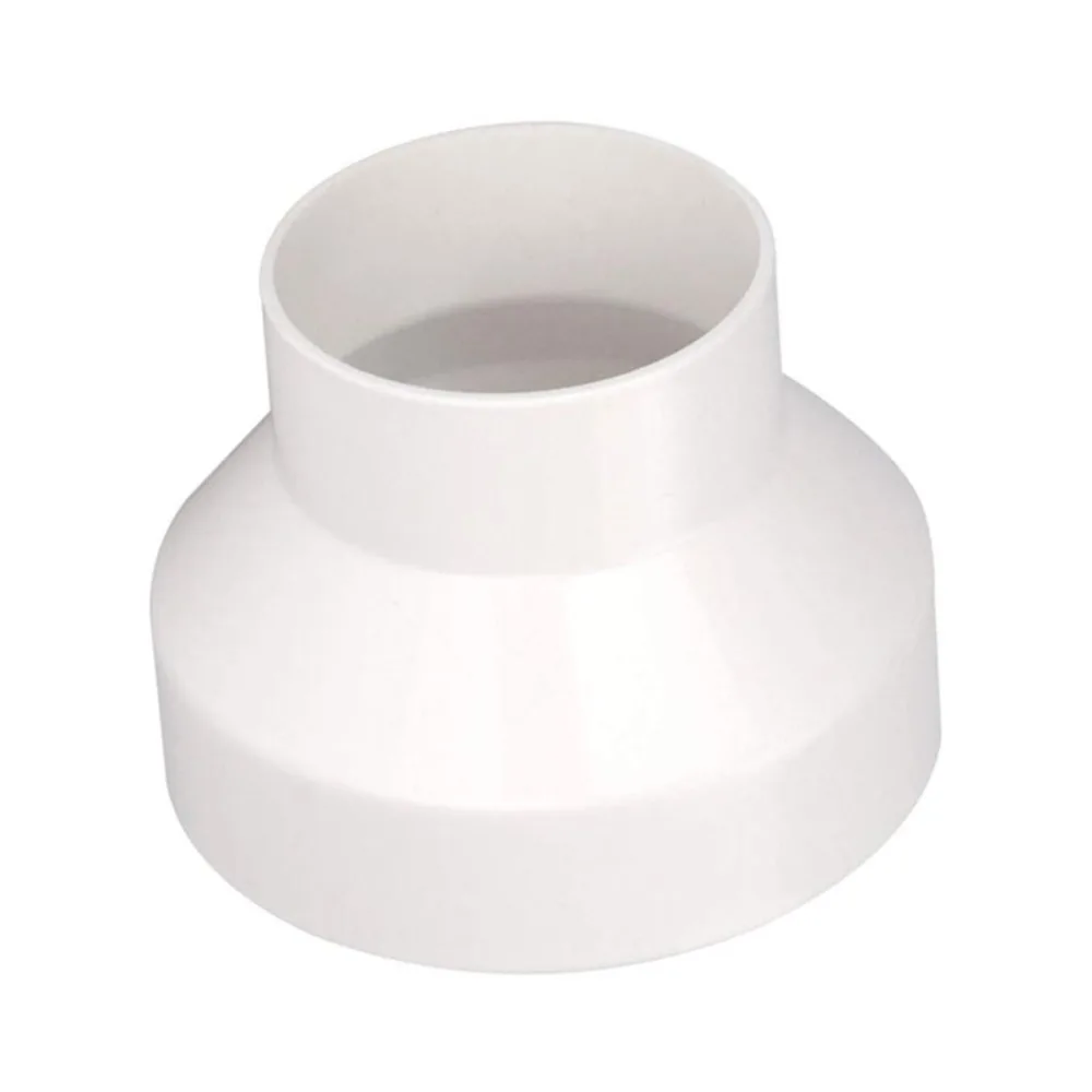 8 to 6 Inch Duct Reducer Straight Connector Inline Design Duct Increaser Robust Material ABS Plastic Ventilation Adapter