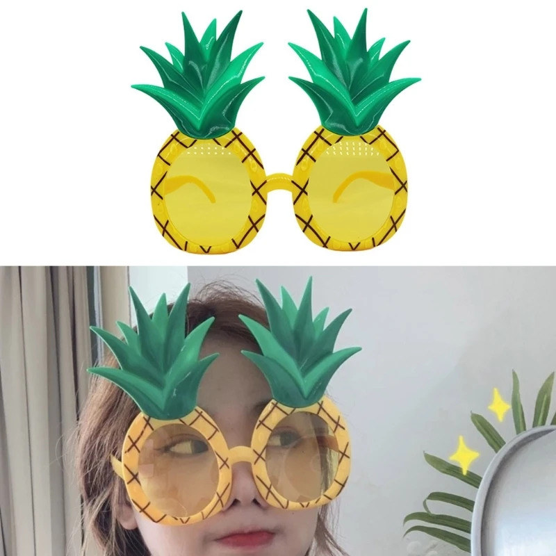 Pineapple Shape Sunglasses Sun Protections PC Frame Eyewear Carnival Accessory For Beach Pool Party Outdoor Activity