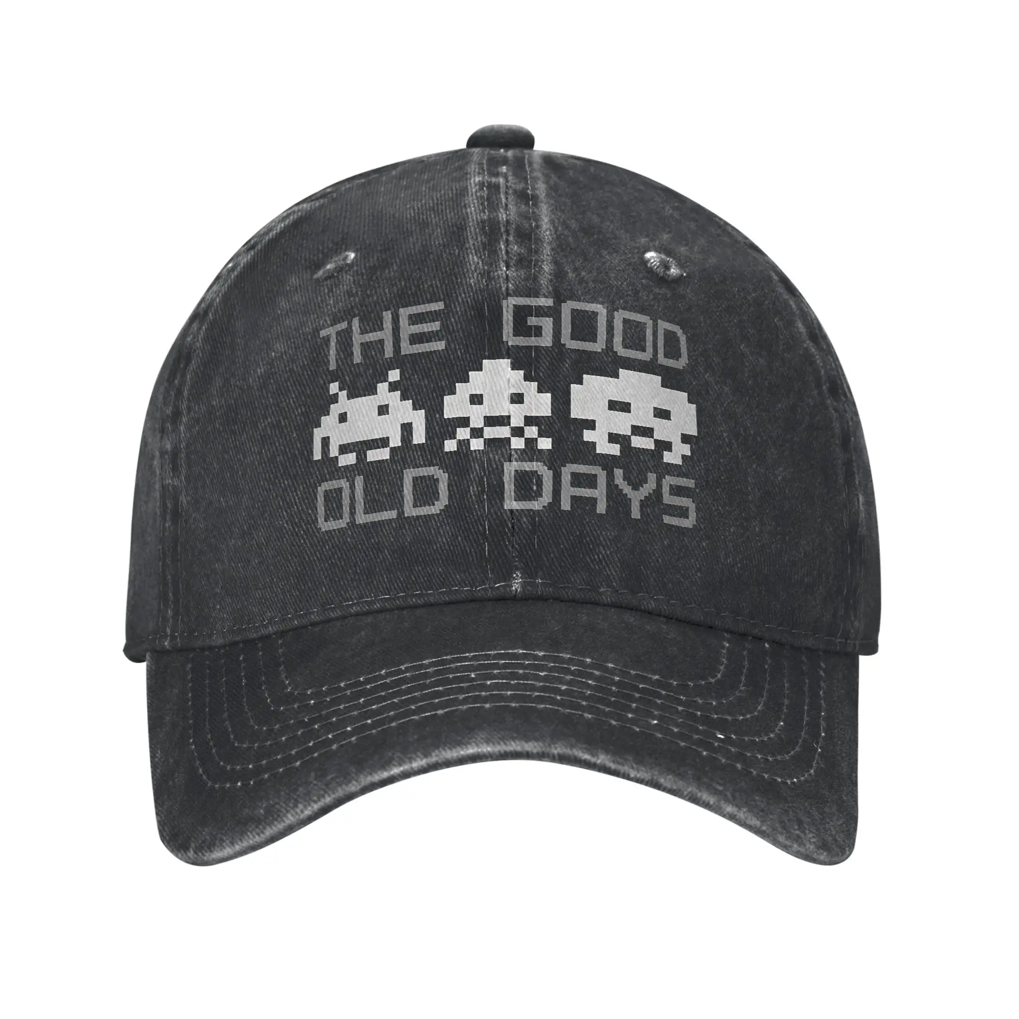 Space Invaders Men Women Baseball Caps Vintage Games Distressed Cotton Caps Hat Classic  Summer Unstructured Soft Snapback Hat