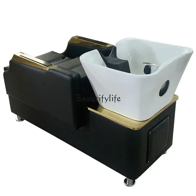

yj5 lx29Thai Barber Shop Simple Shampoo Chair Ceramic Deep Basin Flushing Bed
