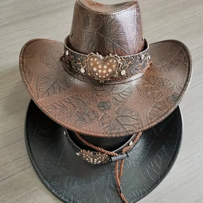 Cowboy hat fashion hollow out western cowboy hand woven hard summer sapphire accessories neutral Cowboy hat sun hat sombrero cow