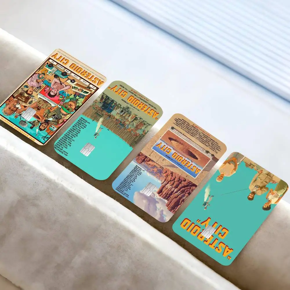 

Movie A-Asteroid City Credit Card Skin Stickers No Adhesive Residue Water Proof For VISA Credit Card Subway Access Card