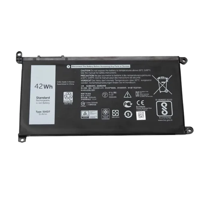 

Аккумулятор для ноутбука 51kd7 для Dell k5xww 725ky 6cyh6 e5289, 3300 мАч