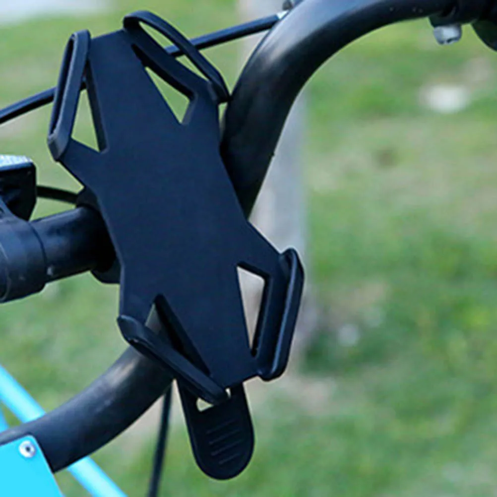 

Universal Silicone Bike Phone Holder Non-Slip Mobile Stand Anti-Fall Handlebar GPS Bracket Compatible 4-6 Inch Phones Motorcycle