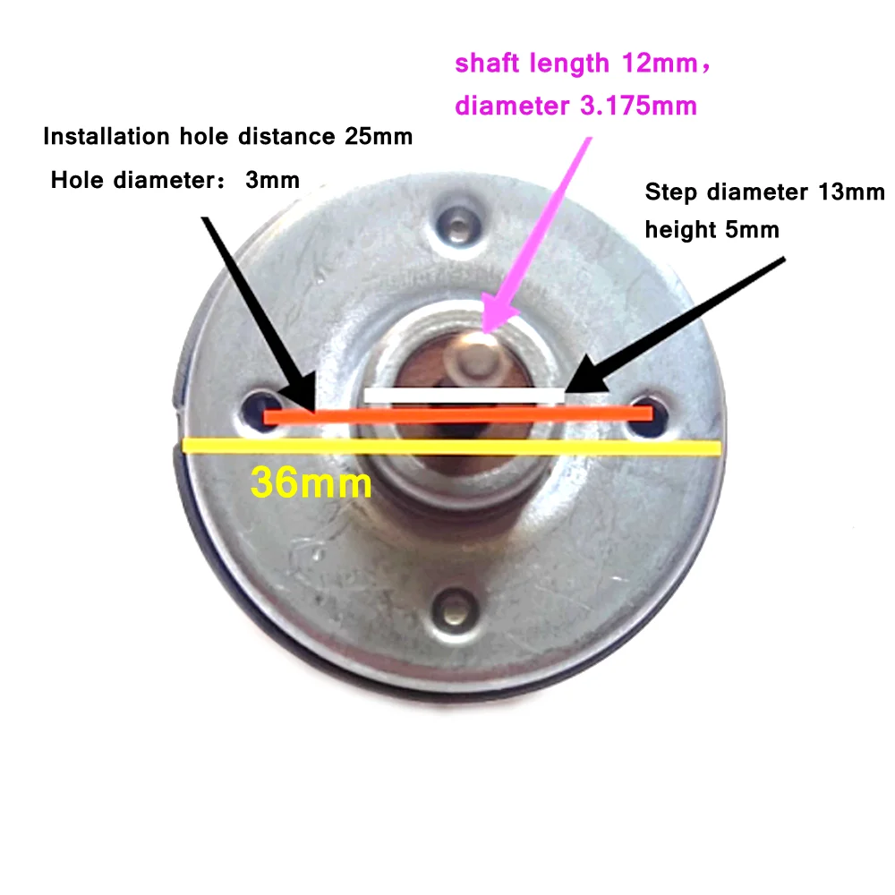 555 DC Motor 12V 24V DIY Drill Model Gearbox Low Noise High Torque GOOD Motor 3500-7000RPM NEW