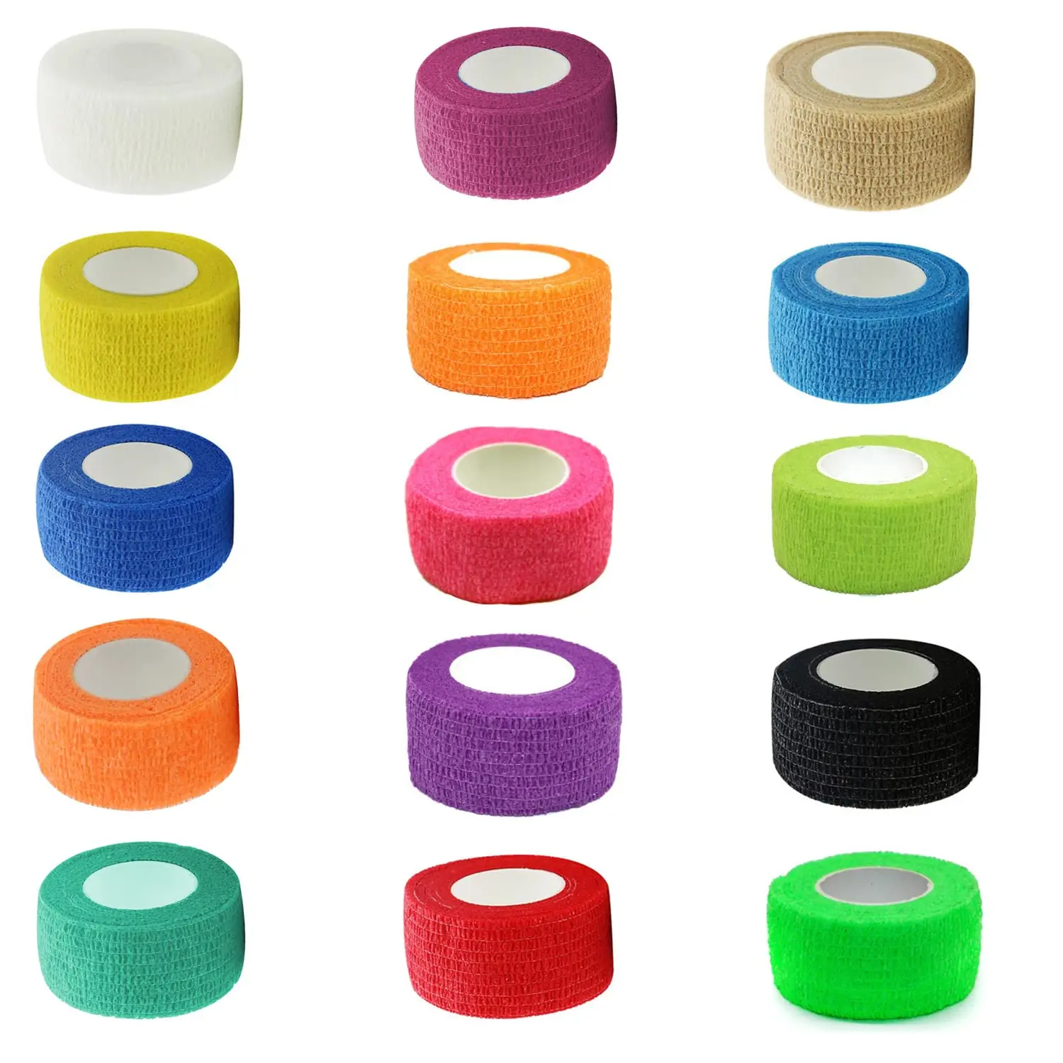 

12 Rolls Colorful Elastic Bandage Sports Self Adhesive Bandage Wrap Cohesive Tape Wrap for Joint Knee Pads Finger Ankle