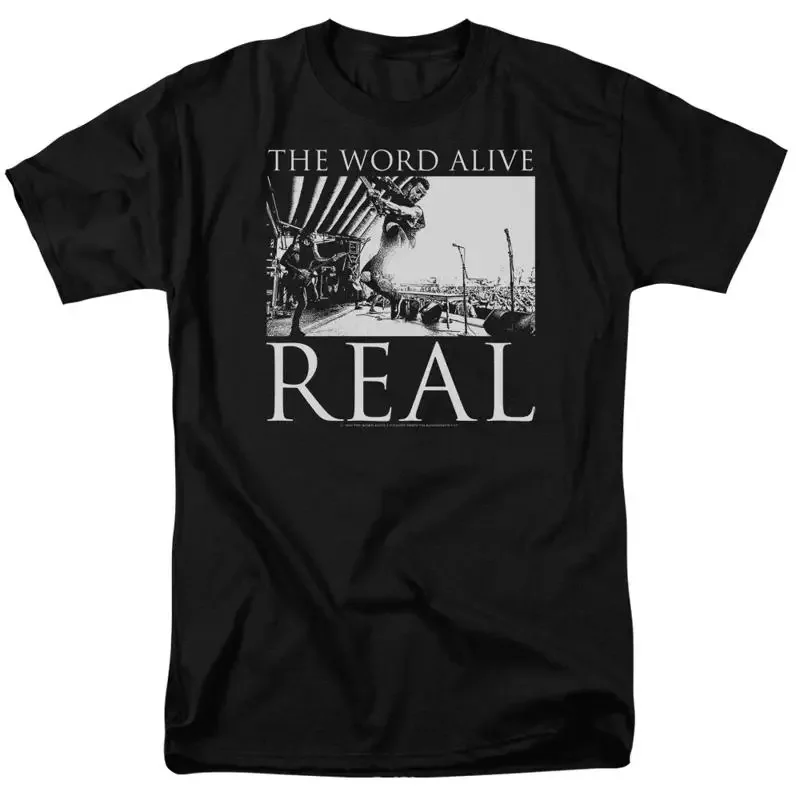 T-shirt The Word Alive Live Shot, sous licence, groupe de rock heavy metal, noir