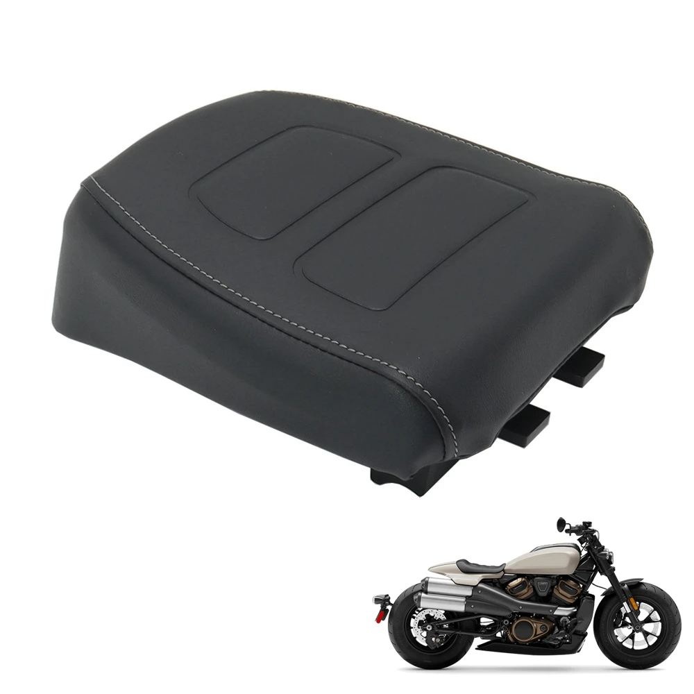 Motorcycle Black Passenger Rear Seat Cushion Pad PU Leather Pillow for Sportster S 1250 S RH 1250 S 2021