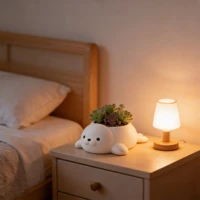 Cute Seal Mini Plant Pot White Cute Figurine Minimalist Desktop Decor Gift for Him Her Small Sculpture 3D Printed Ornament 2