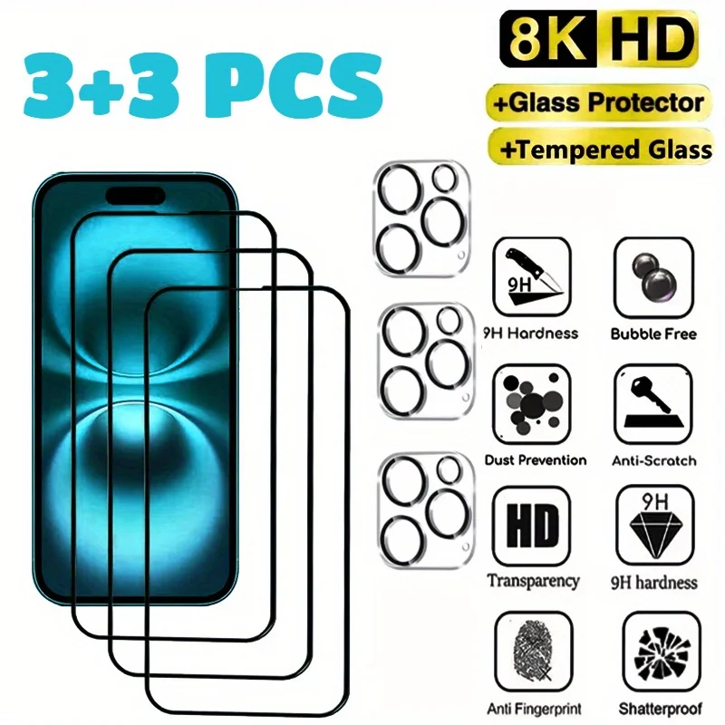 3Pcs Tempered Glass… - image