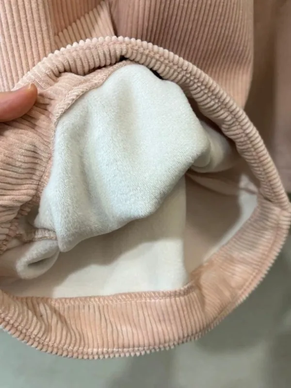 Pantalones de pierna ancha de pana de nueve puntos Vintage coreano Sle, pantalones rectos informales holgados y adelgazantes con globos para mujer