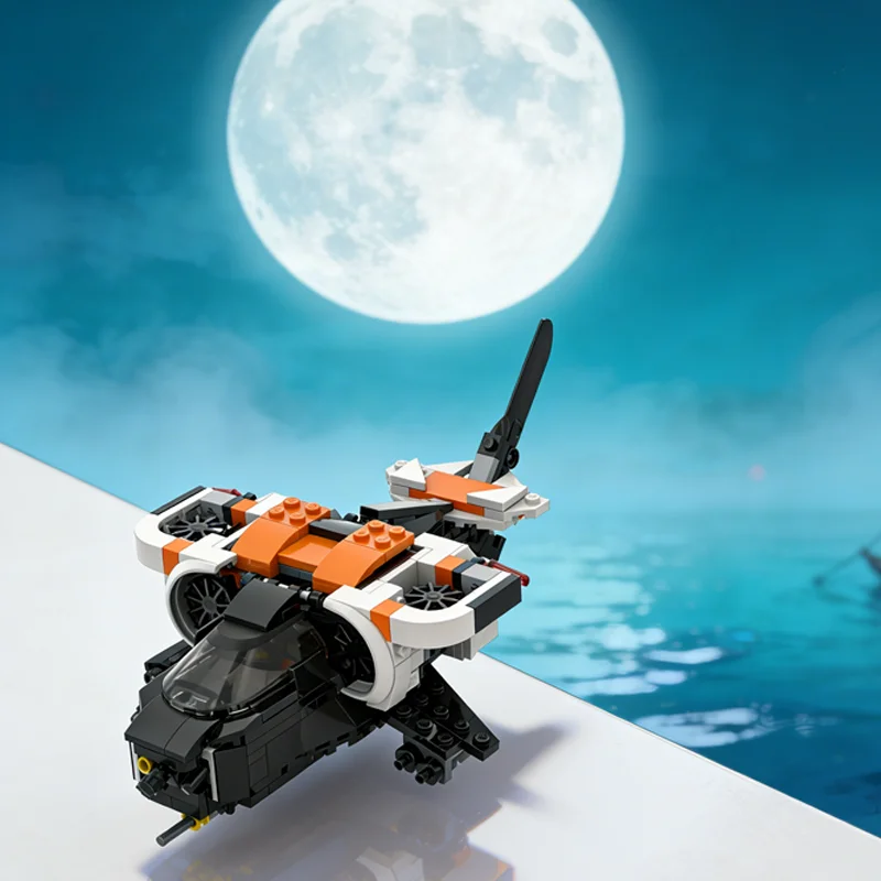 273pcs MOC Solus Gunship City Champions Model Building blocks Construction Christmas gifts Education toy idea Brick Kids